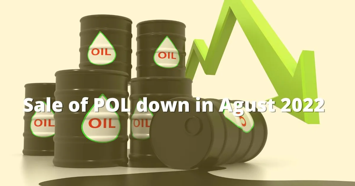 sale of petroleum products in august