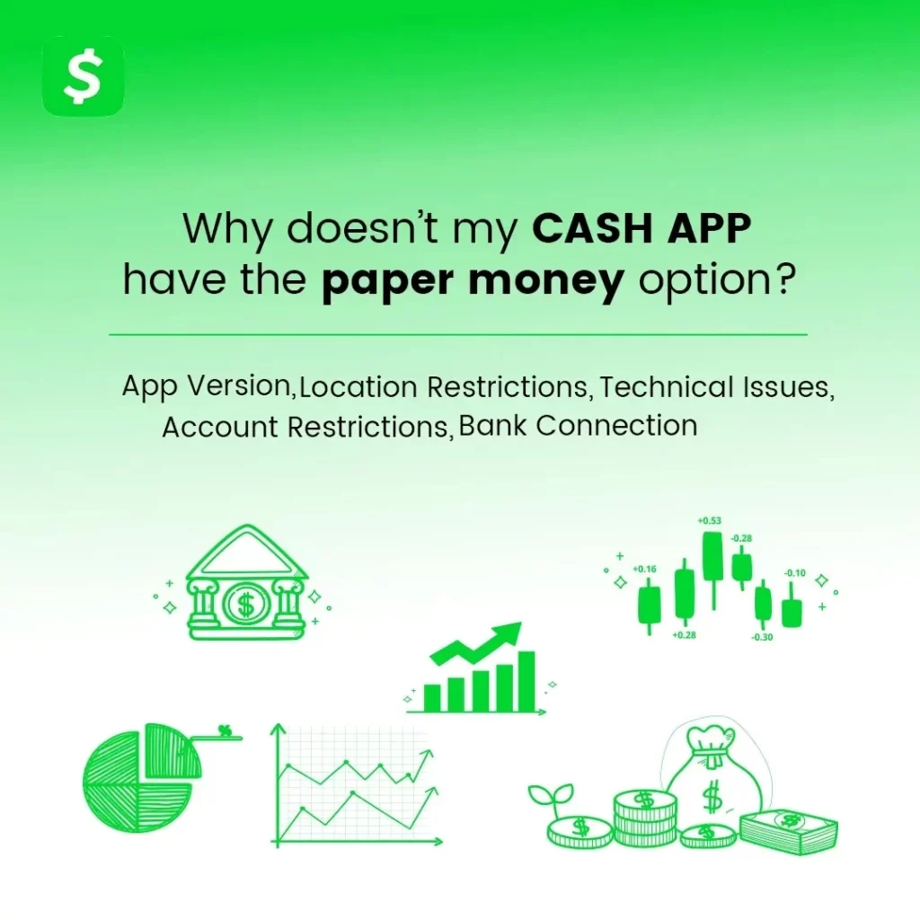 why does't my cash app have paper money option