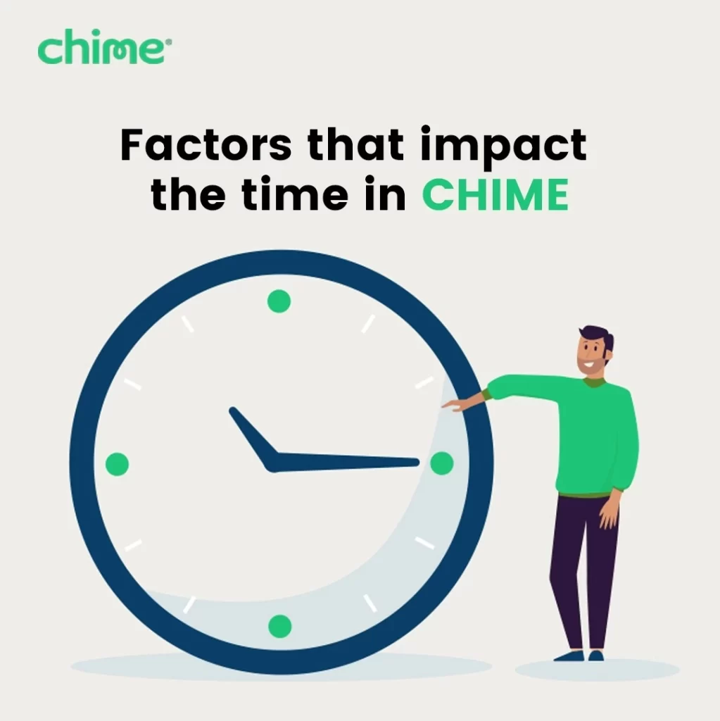 Factors that impact the time in Chime