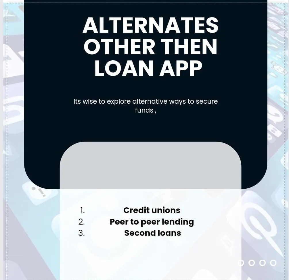 alternates other than loan apps