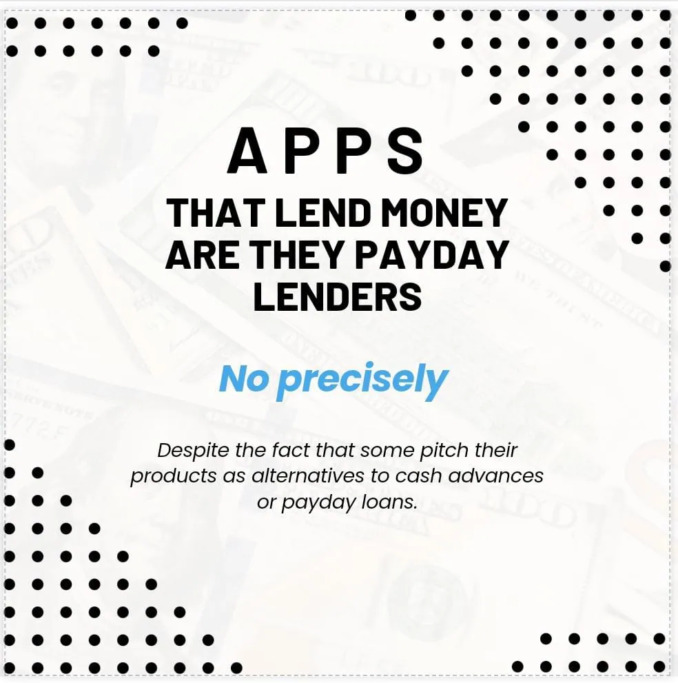 apps that lend money are they payday lenders