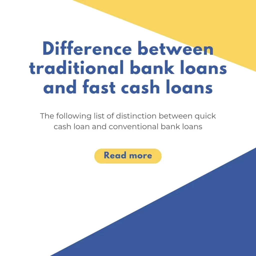 difference between traditional loans and fastcash loans 