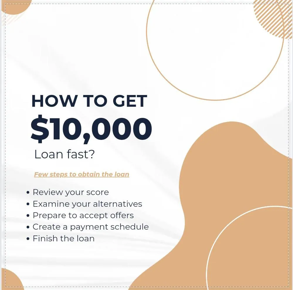 how to get $10000 loan fast