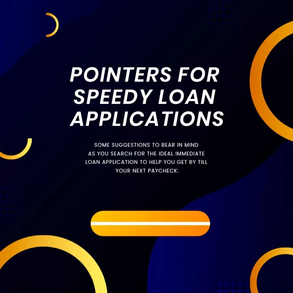 pointers for speedy loan applications