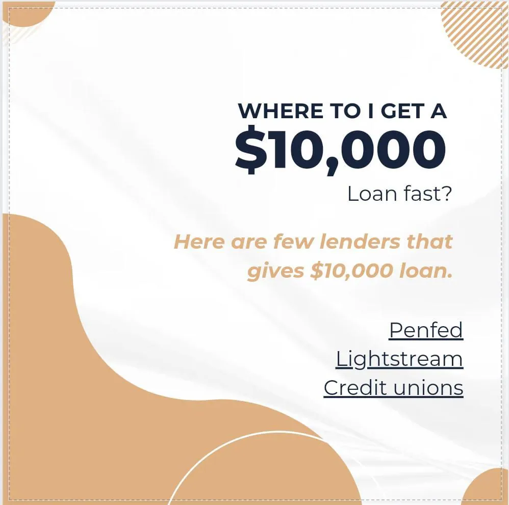 where to get $10000 loan fast?