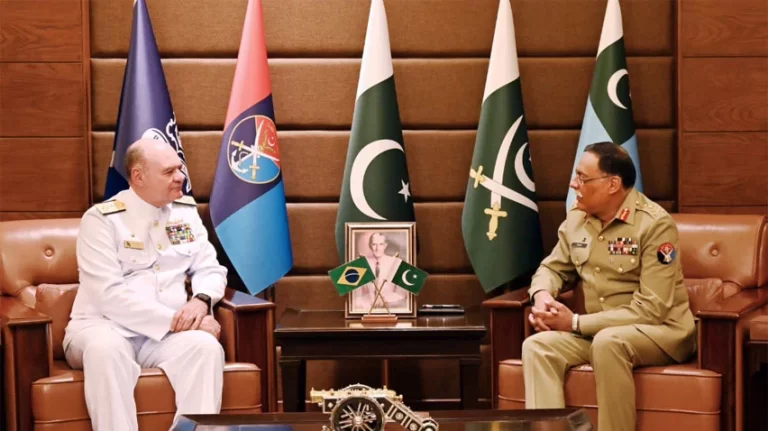 Brazilian Navy Chief lauds professionalism of Pakistan’s armed forces