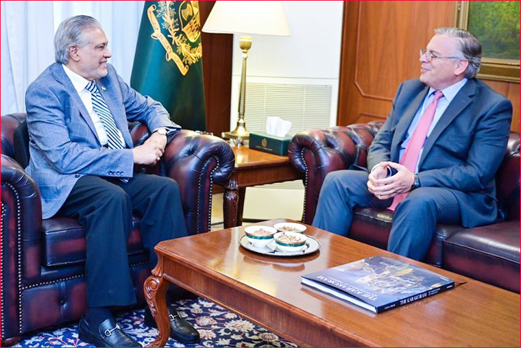 US Ambassador Blome calls on Ishaq Dar