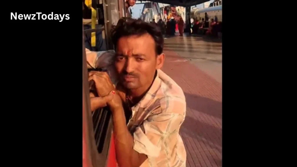 Suspected mobile thief clings to moving train before falling